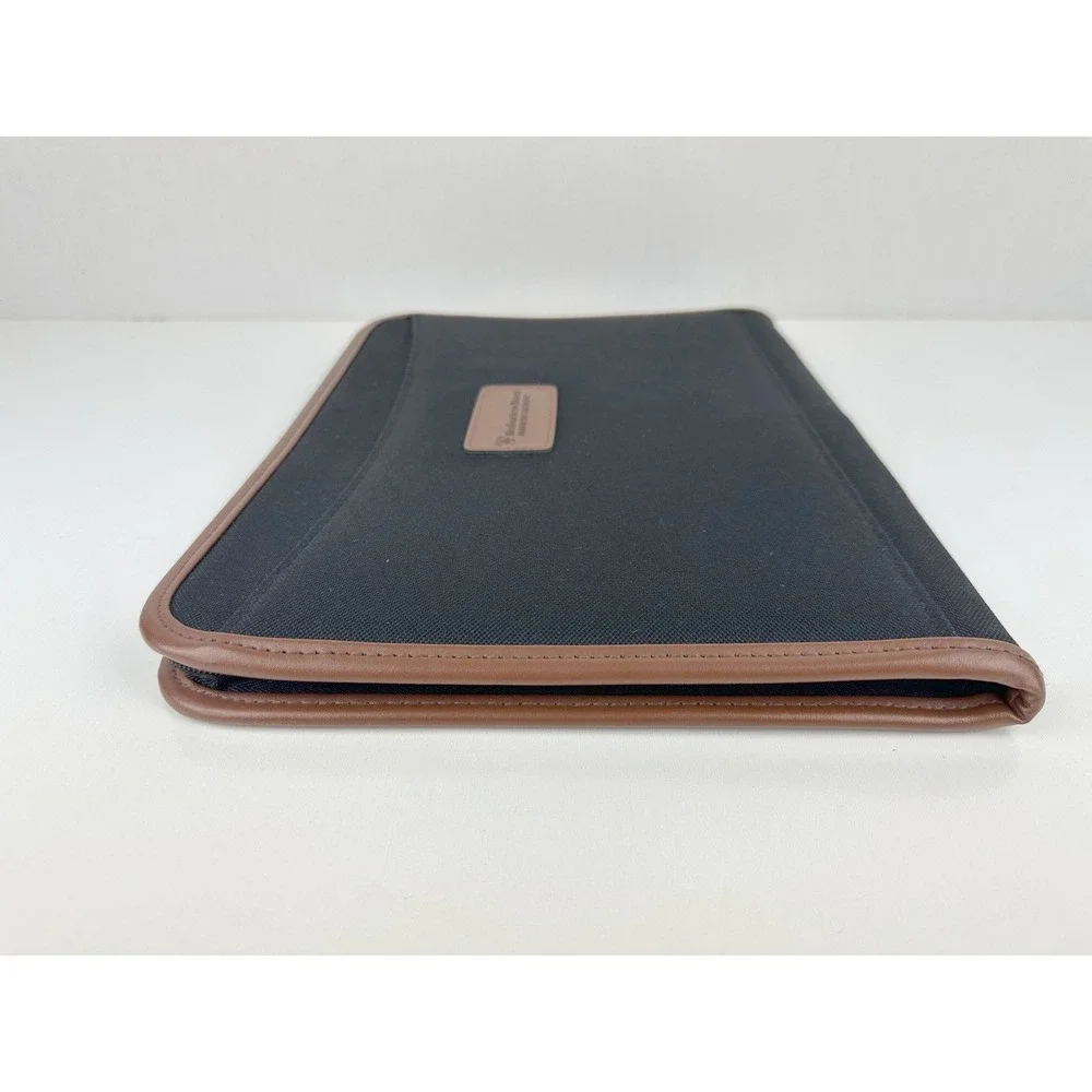Leeds Northwestern Mutual Black Canvas Zip Around Portfolio Padfolio Organizer